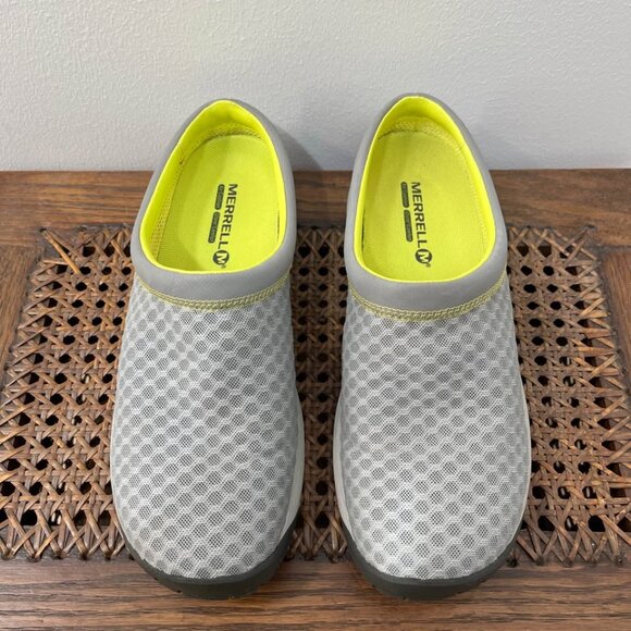 Size 9 Merrell Gray Drizzle Breeze Slip-On Comfortable Easy Wear Walking Shoe - Picture 2 of 9